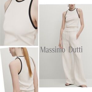 Massimo Dutti Sleeveless Contrast Shirt